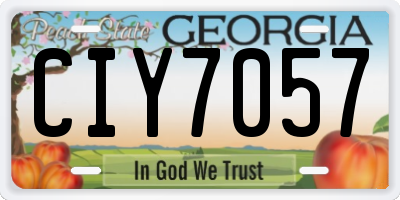 GA license plate CIY7057