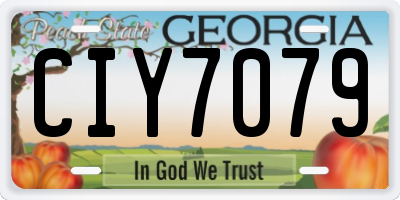 GA license plate CIY7079