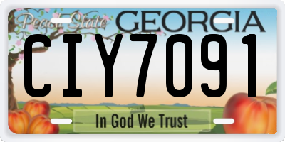 GA license plate CIY7091