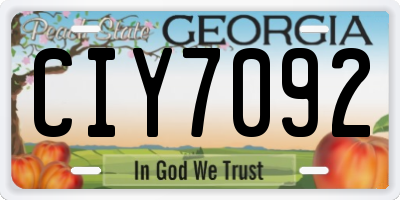GA license plate CIY7092