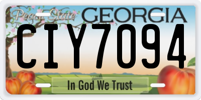 GA license plate CIY7094