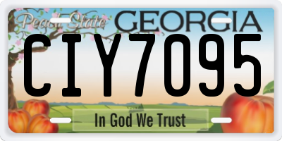 GA license plate CIY7095
