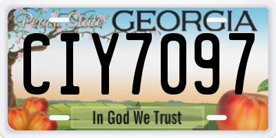 GA license plate CIY7097