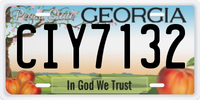 GA license plate CIY7132