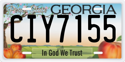 GA license plate CIY7155