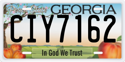 GA license plate CIY7162