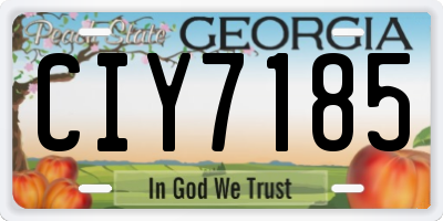 GA license plate CIY7185
