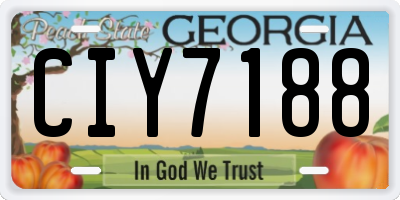 GA license plate CIY7188