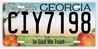 GA license plate CIY7198