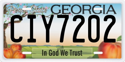 GA license plate CIY7202