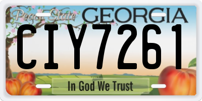 GA license plate CIY7261