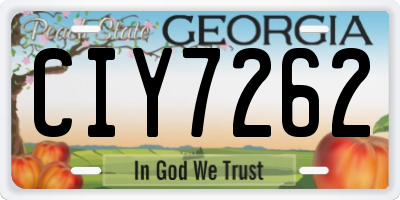 GA license plate CIY7262