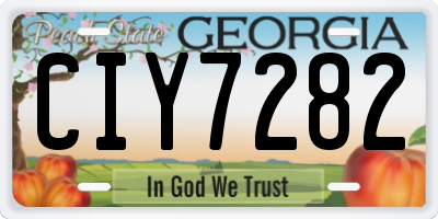 GA license plate CIY7282