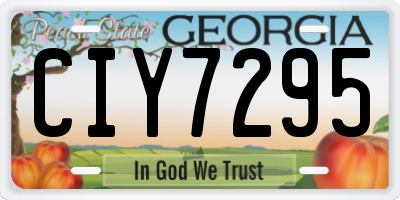 GA license plate CIY7295