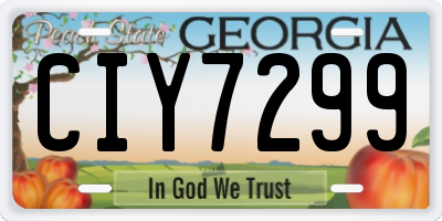 GA license plate CIY7299