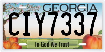 GA license plate CIY7337