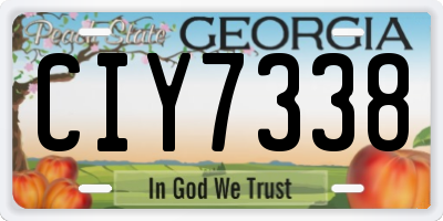GA license plate CIY7338