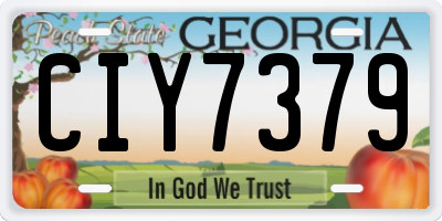 GA license plate CIY7379