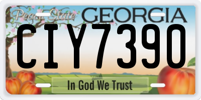 GA license plate CIY7390