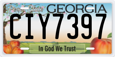 GA license plate CIY7397
