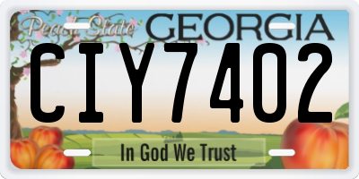 GA license plate CIY7402