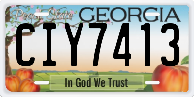 GA license plate CIY7413