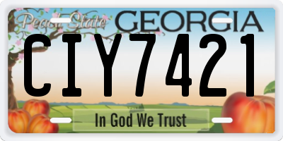 GA license plate CIY7421