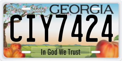 GA license plate CIY7424
