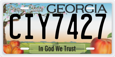 GA license plate CIY7427