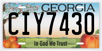 GA license plate CIY7430