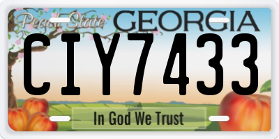 GA license plate CIY7433