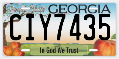 GA license plate CIY7435