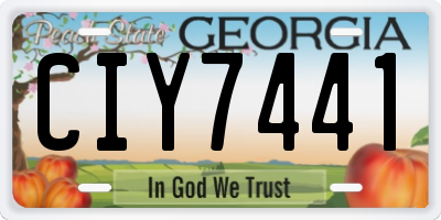 GA license plate CIY7441