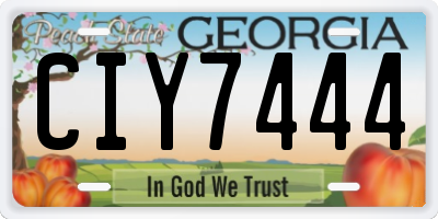 GA license plate CIY7444