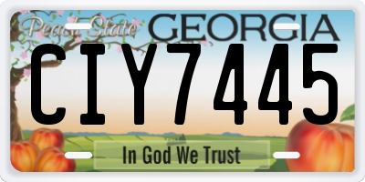 GA license plate CIY7445