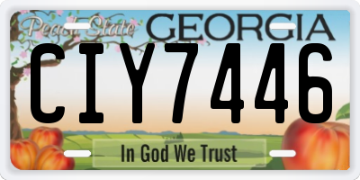 GA license plate CIY7446