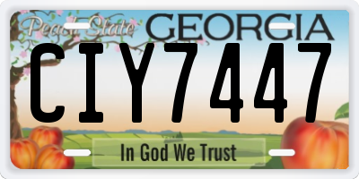GA license plate CIY7447