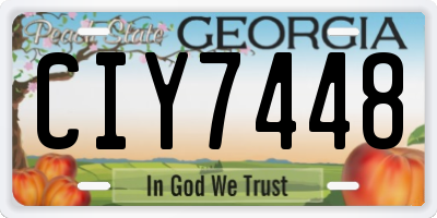 GA license plate CIY7448