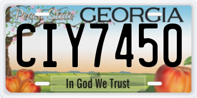 GA license plate CIY7450