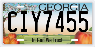 GA license plate CIY7455