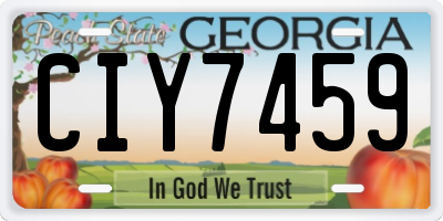 GA license plate CIY7459