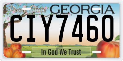 GA license plate CIY7460