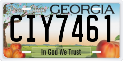 GA license plate CIY7461