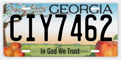 GA license plate CIY7462