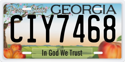 GA license plate CIY7468