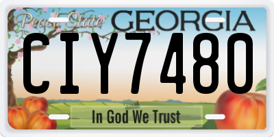 GA license plate CIY7480