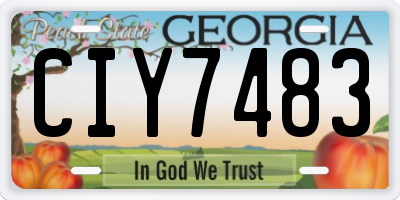 GA license plate CIY7483