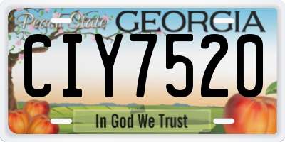 GA license plate CIY7520