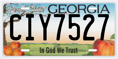 GA license plate CIY7527