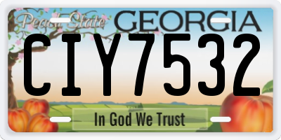 GA license plate CIY7532